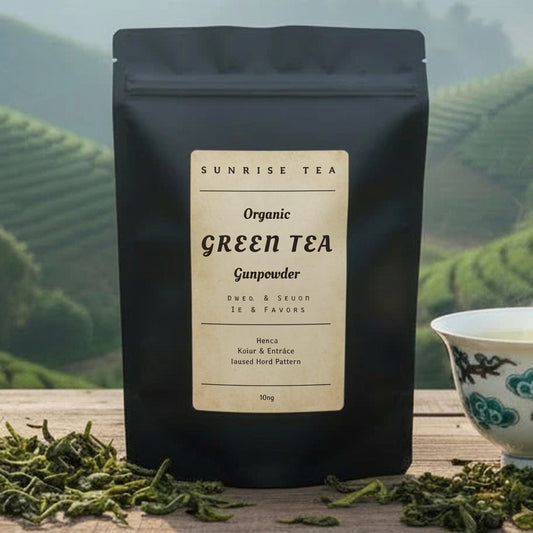 organic chun mee green tea package