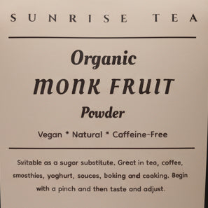 organic monk fruit powder label
