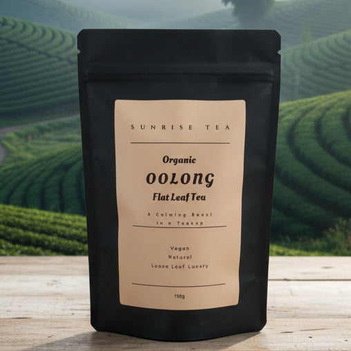 organic oolong flat leaf tea package