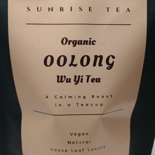 organic oolong wu yi tea label