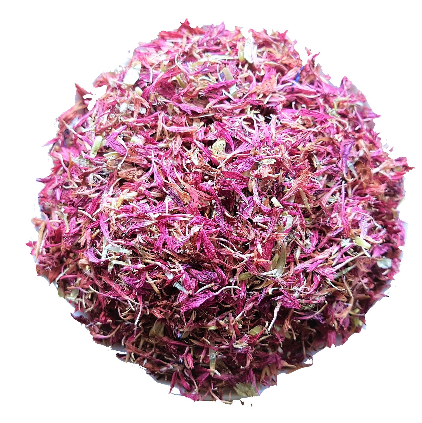 purple or pink cornflowers dried