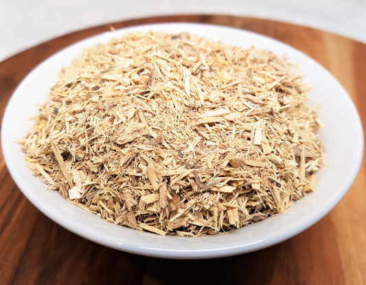 Siberian ginseng cut in bowl