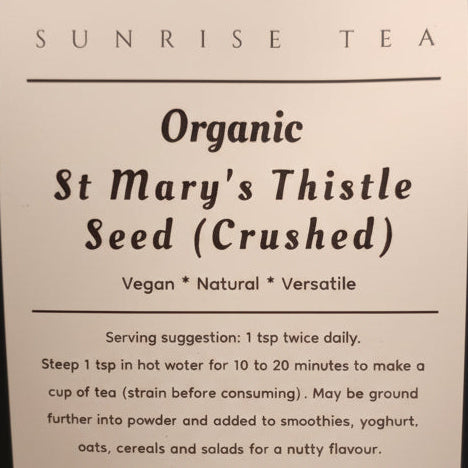 ORG ST MARY'S THISTLE CRUSHED LABEL
