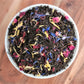 organic French Earl Grey loose leaf tea with black tea, bergamot, calendula, blue cornflowers and rose petals