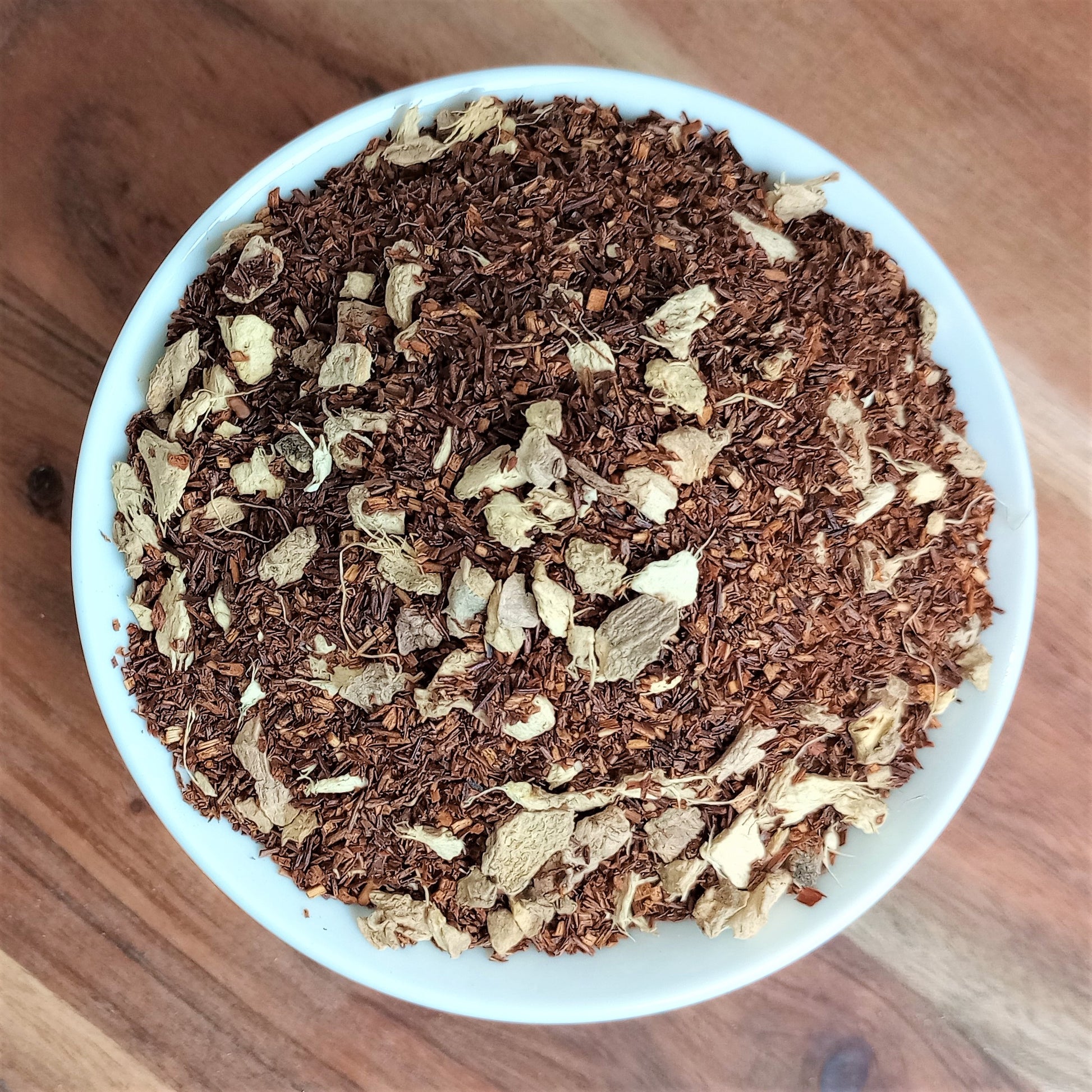 organic ginger root and rooibos tea blend