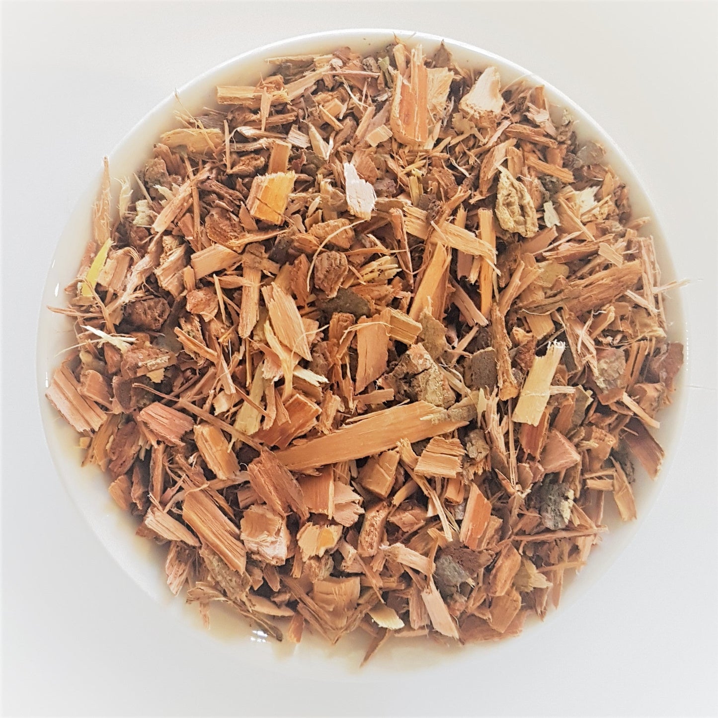 White willow bark tea in a bowl