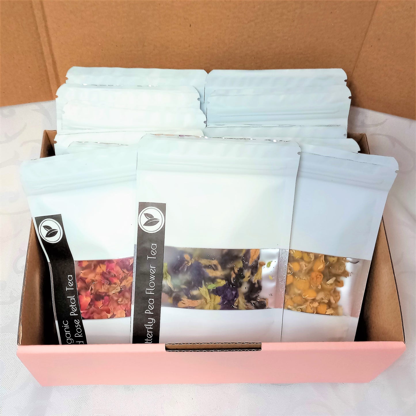 Flower Power Tea Sampler - Unique Gift - White tea pouches