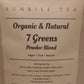 Organic 7 Greens Super Blend Powder Spirulina Kale Moringa Barley Grass + DAILY