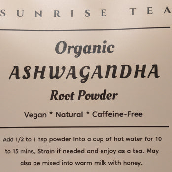 organic ashwagandha root powder label
