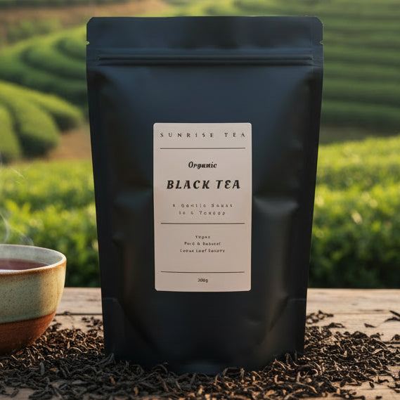 sunrise tea's organic black tea loose leaf