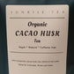 organic cacao husk tea label
