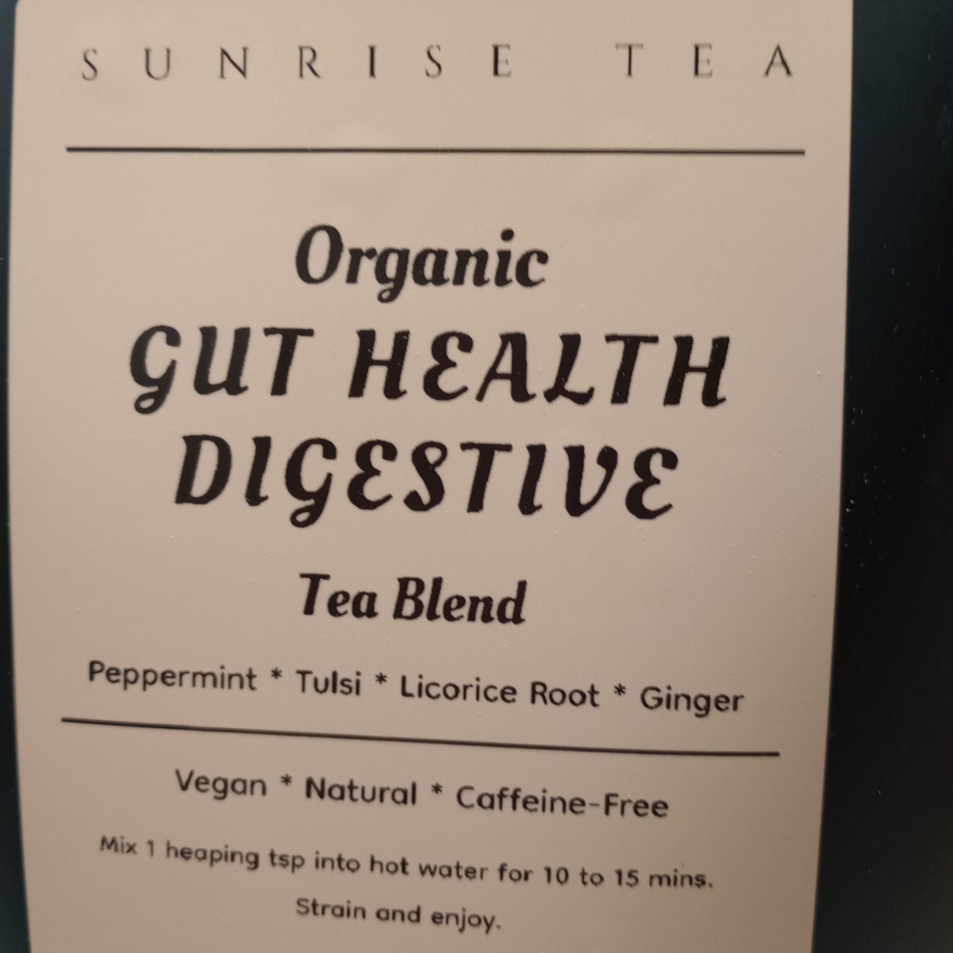 organic gut health digestive tea blend by sunrise tea
