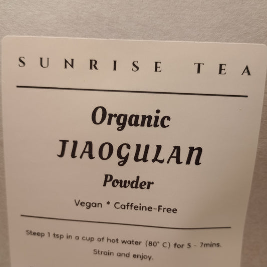 organic jiaogulan powder by sunrise tea