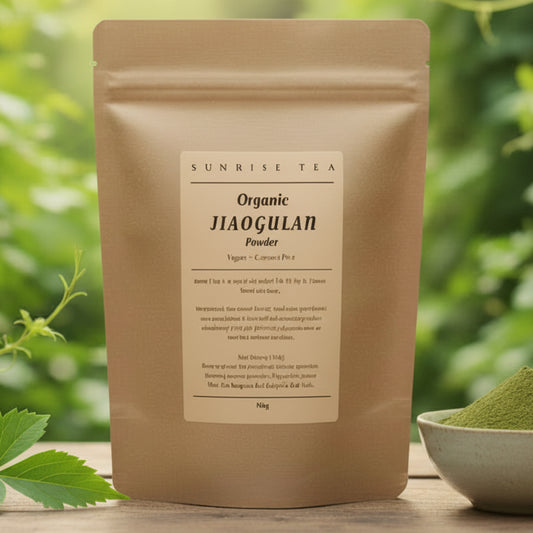 organic jiaogulan powder by sunrise tea