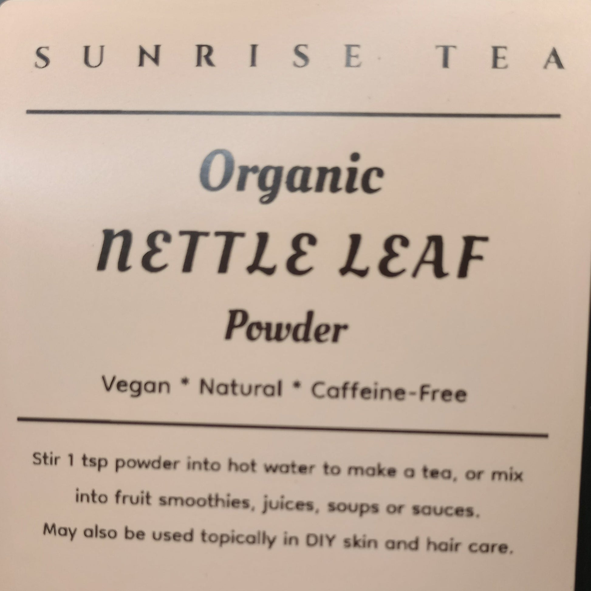 nettle leaf powder label