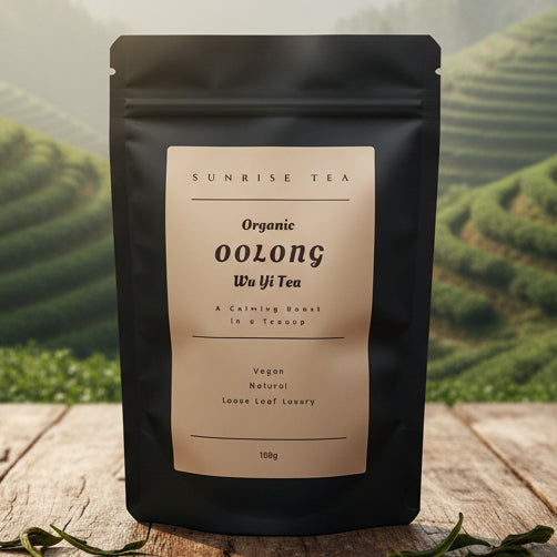 organic oolong wu yi tea package