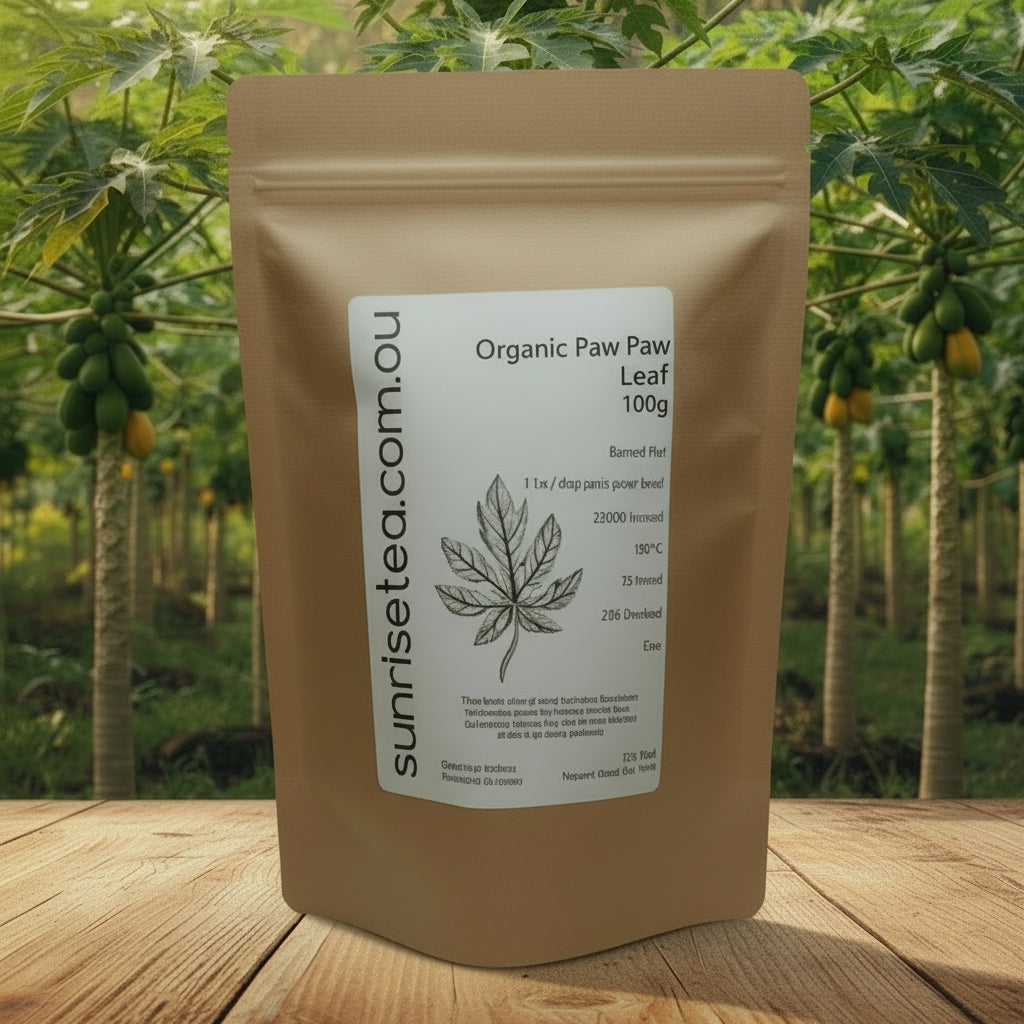 Brown package with a label on a white background