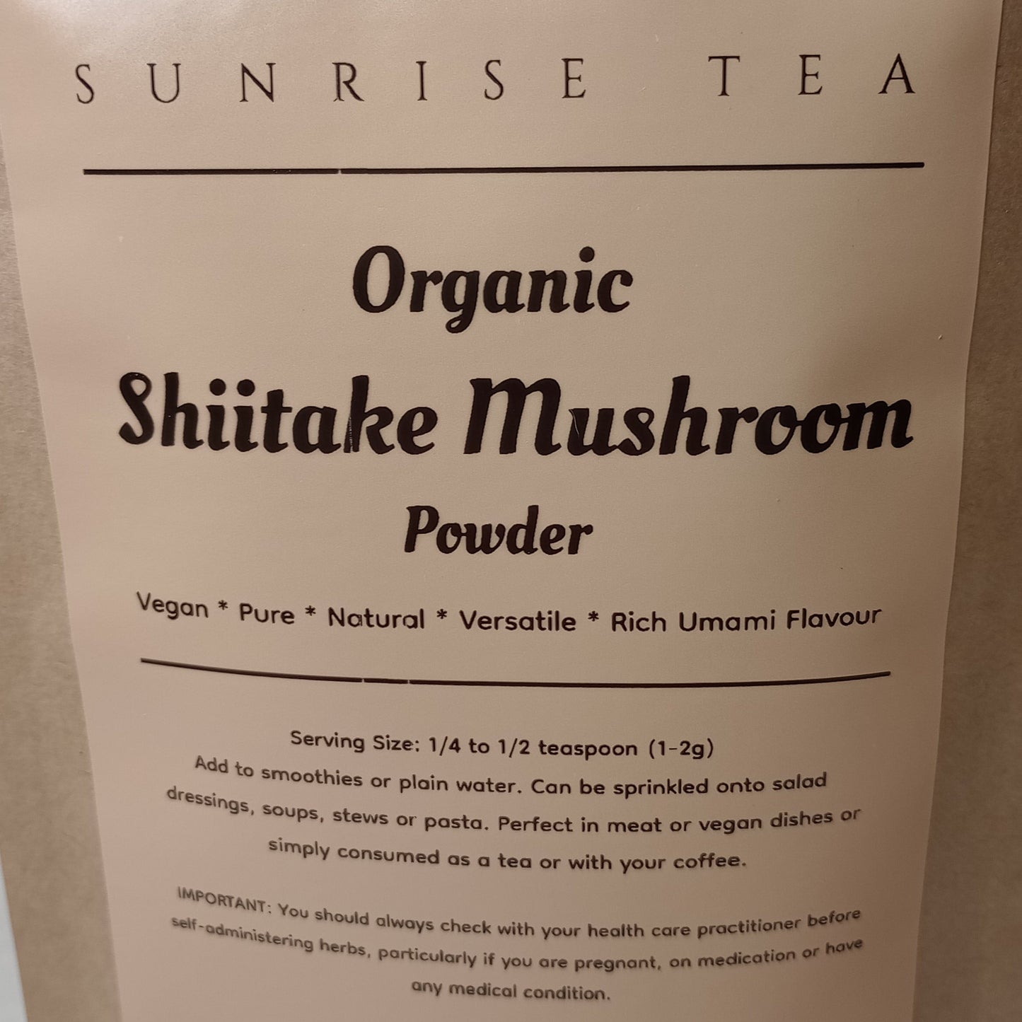 Organic Shiitake Mushroom Powder