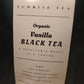 organic vanilla black tea label

