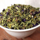 organic blue mallow herb in a bowl