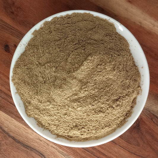 organic brahmi powder in bowl