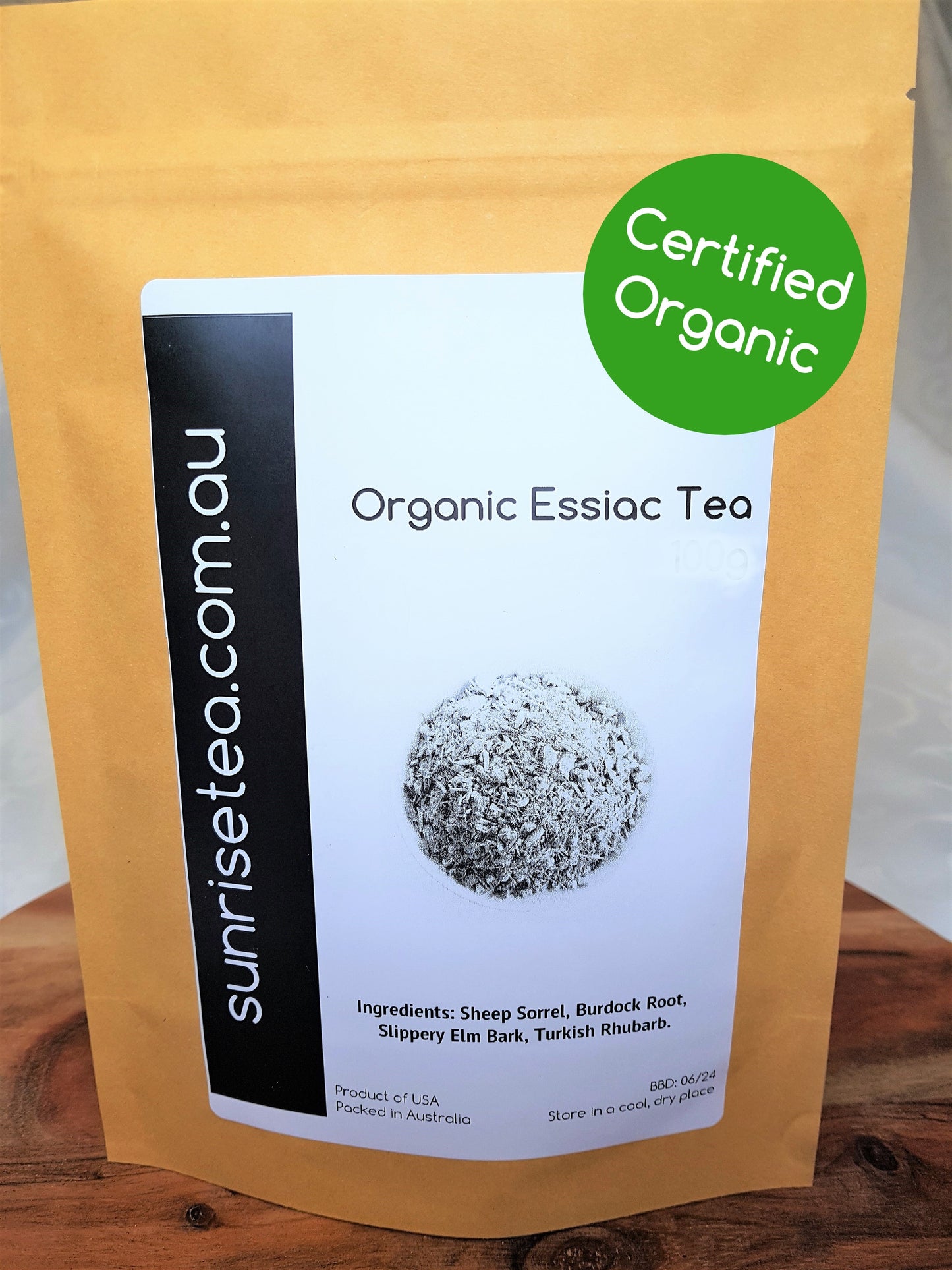 Organic Essiac Tea - 4 Herb Formula - Burdock Sheep Sorrel Turkey Rhubarb Slippery Elm