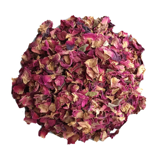 organic red rose petals
