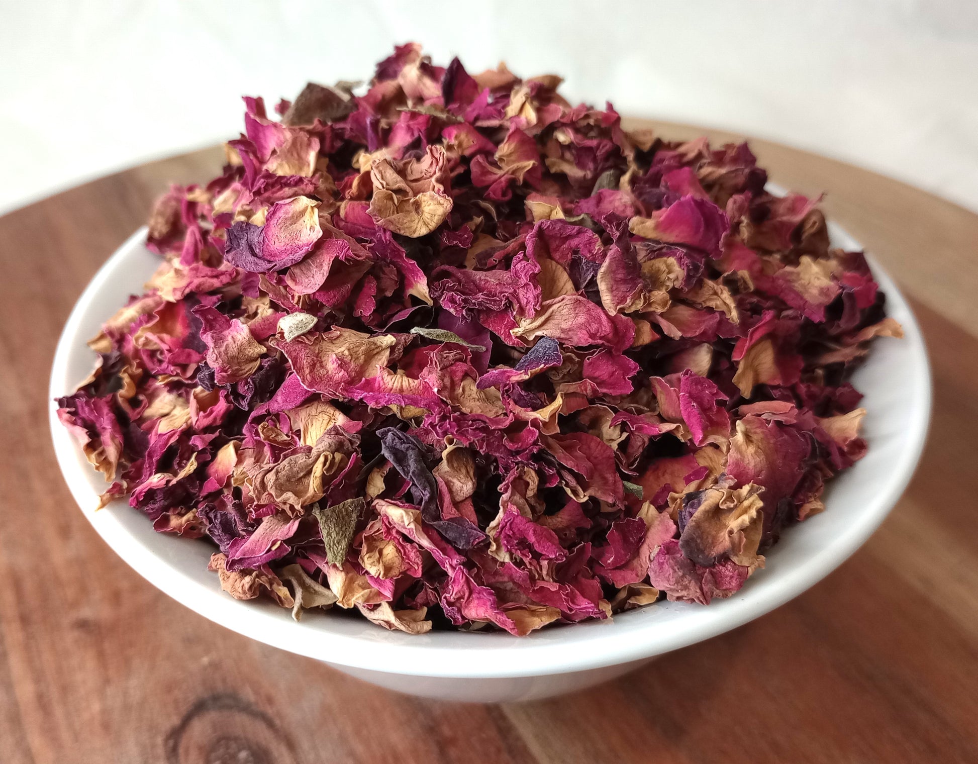 organic red rose petals