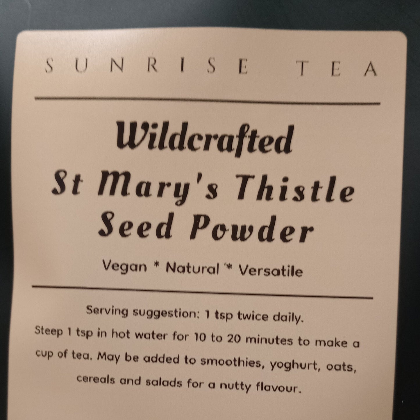 Milk Thistle / St Mary's Thistle Powder - Wildcrafted
