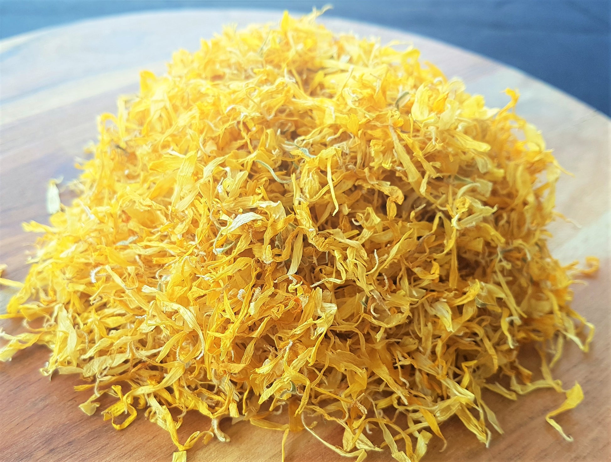 calendula petals close up in a pile