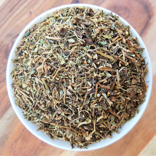 organic brahmi herb in bowl