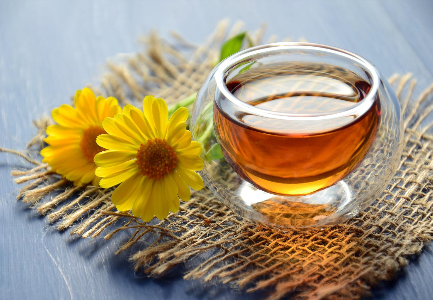 cup of calendula tea