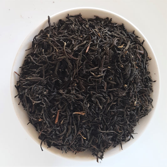 Earl grey tea leaves in a bowl