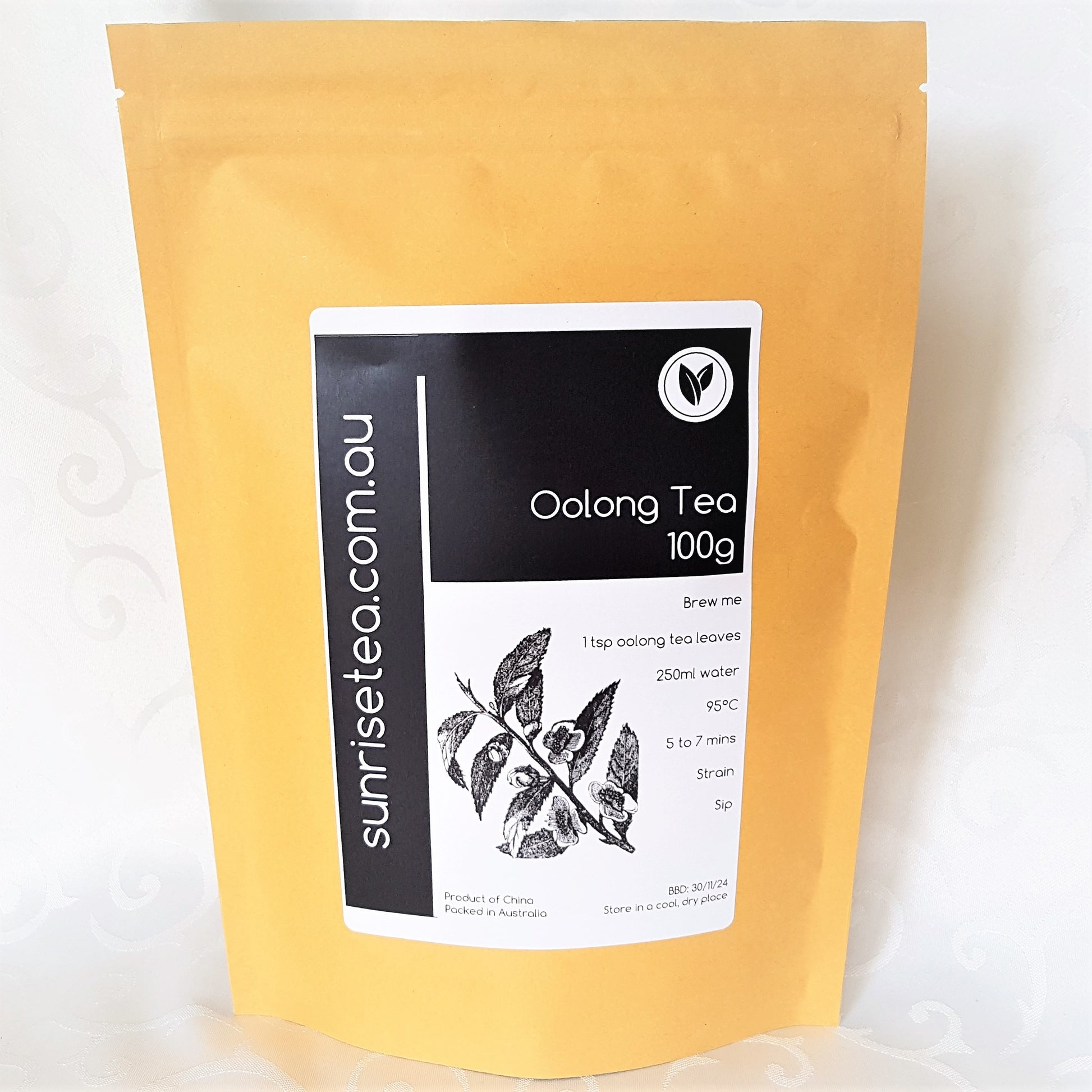 Oolong Tea packaged by sunrisetea.com.au