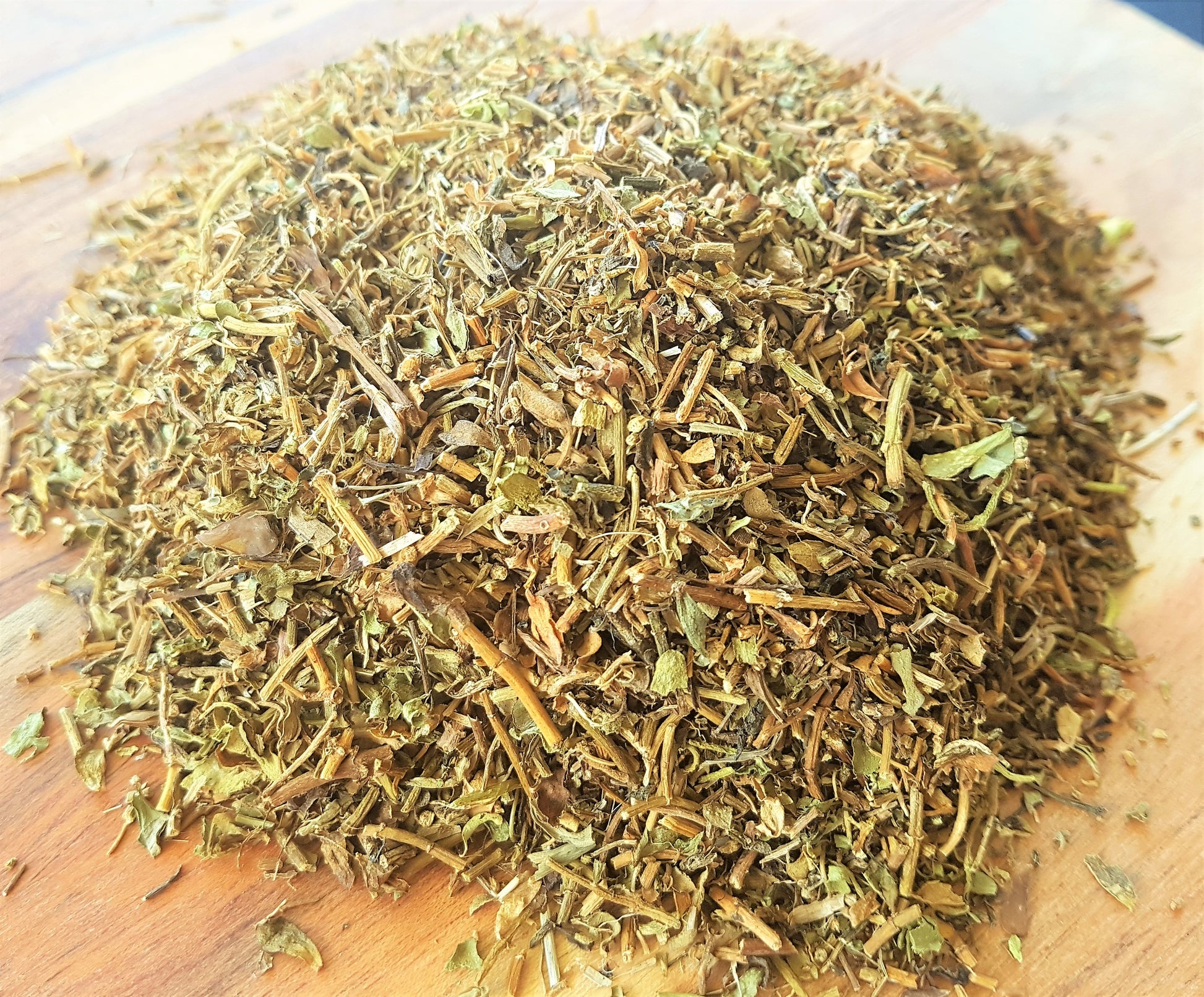 organic brahmi herb in a pile